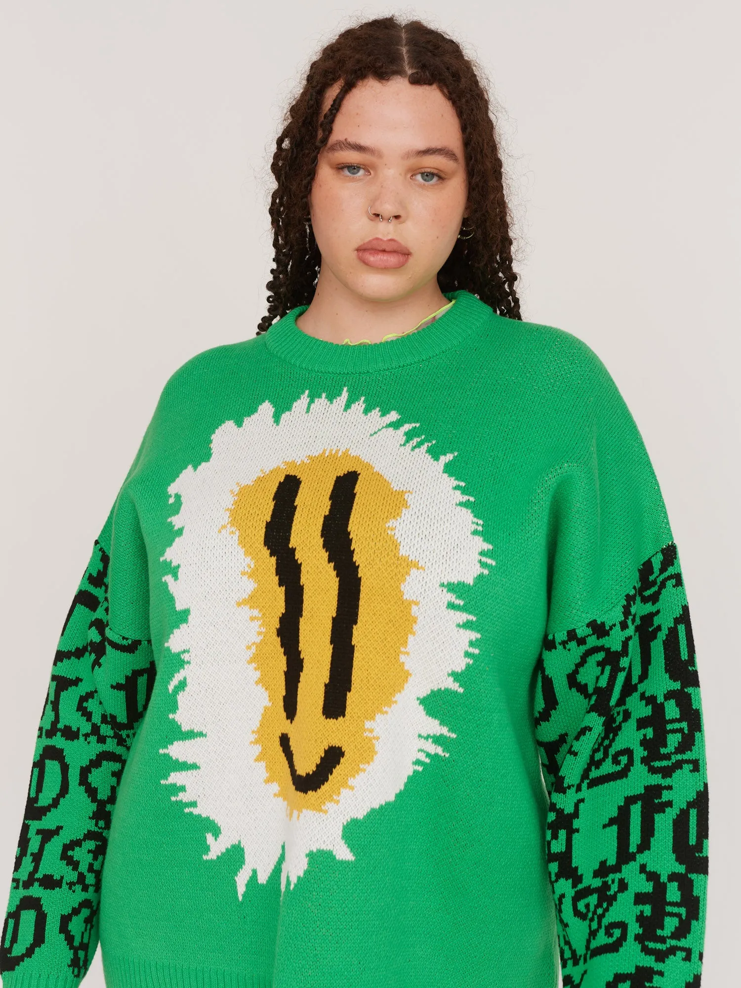 Wavy Flower Knit Jumper