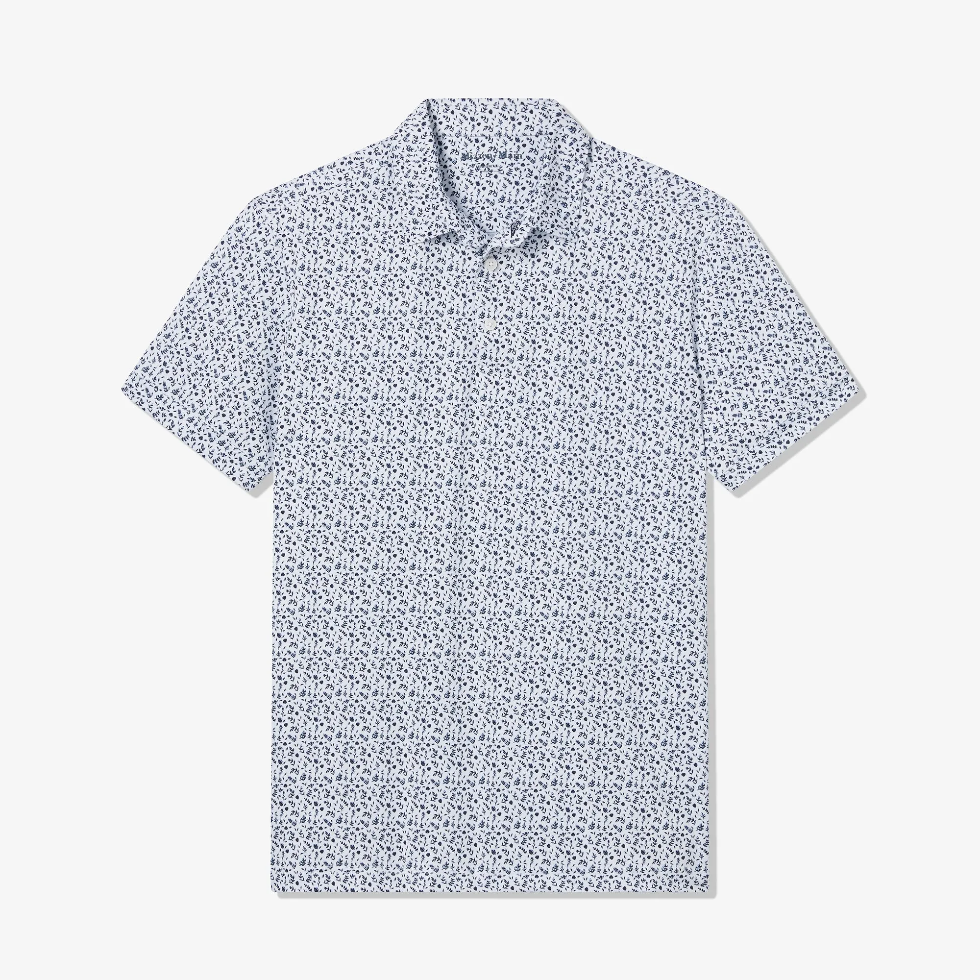 White Navy Floral Print