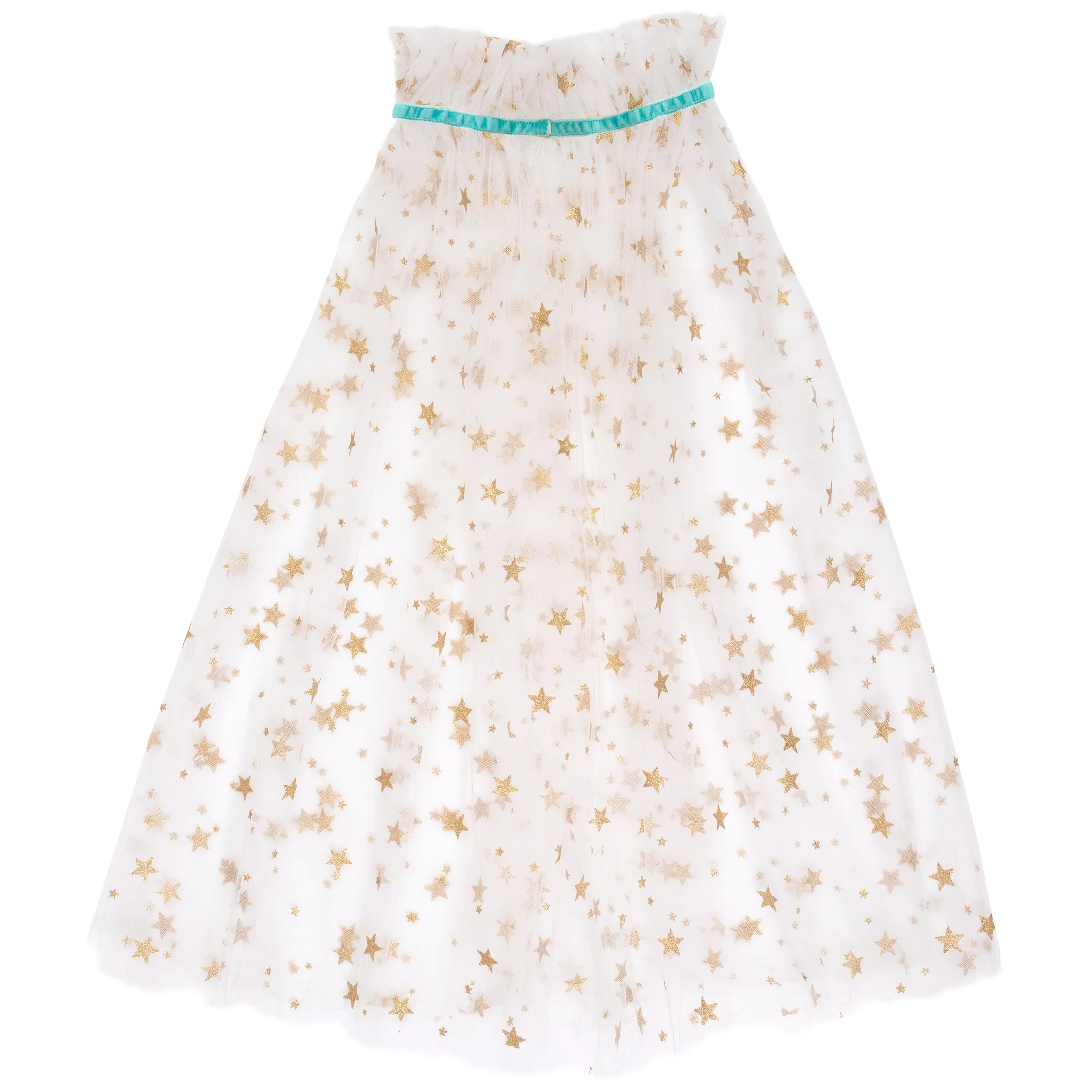 White Tulle Star Cape