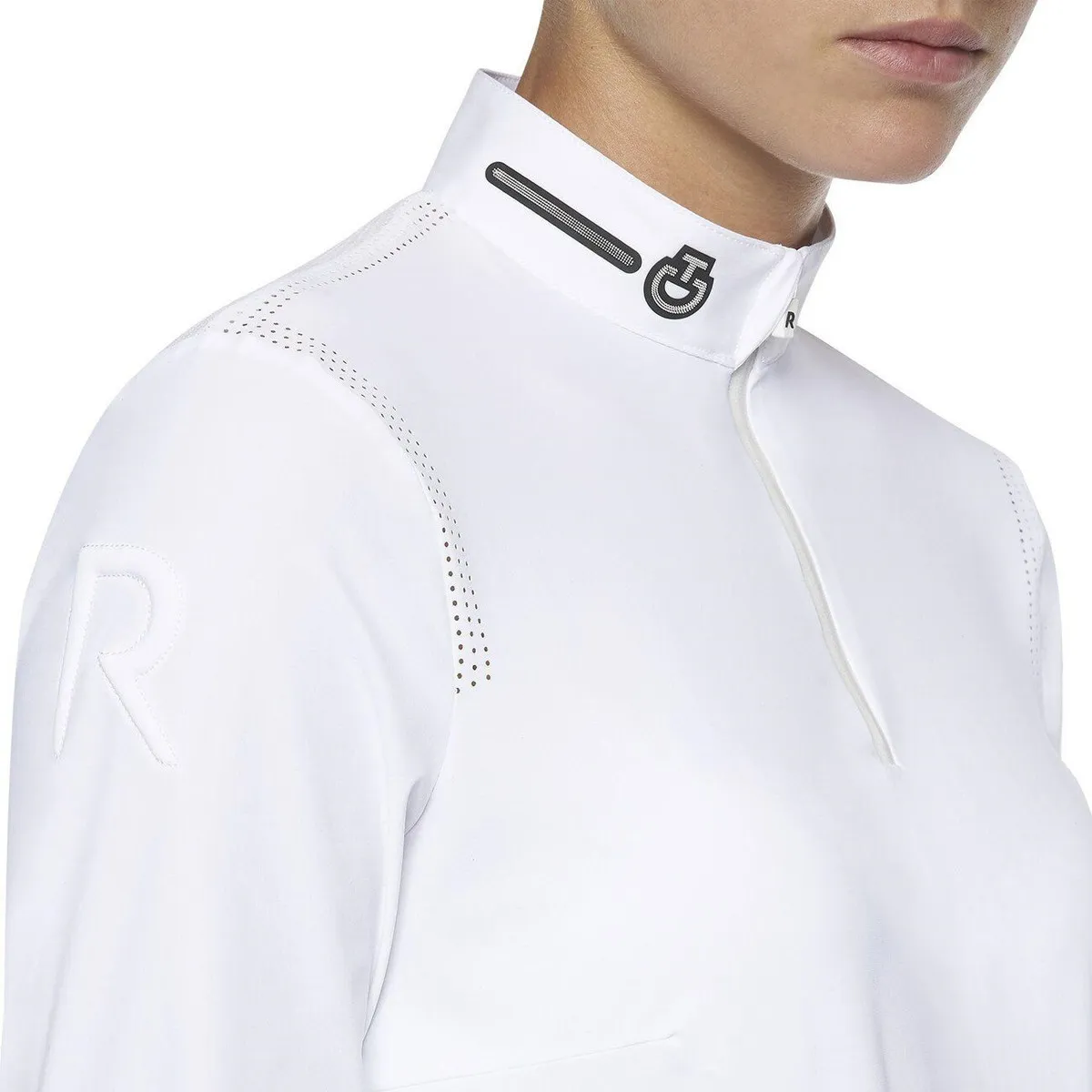 WOMEN&#x27;S COMPETITION POLO LONG SLEEVE R-EVO TECHNICAL FABRIC