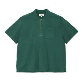 YMC Frat Zip Polo - Green
