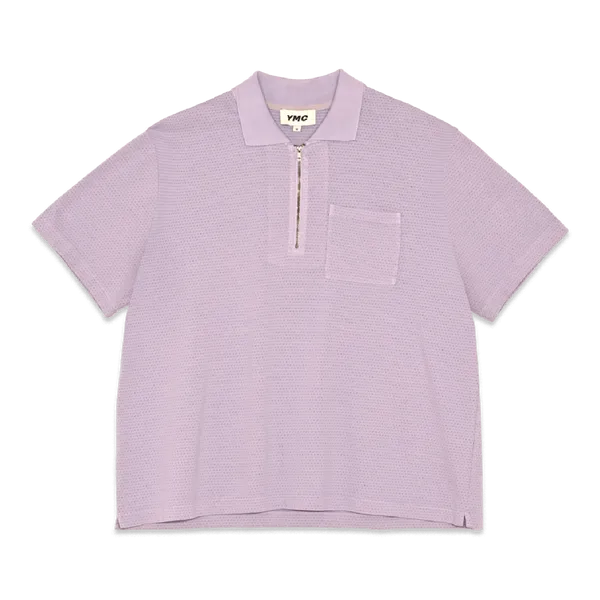 YMC Frat Zip Polo - Lilac